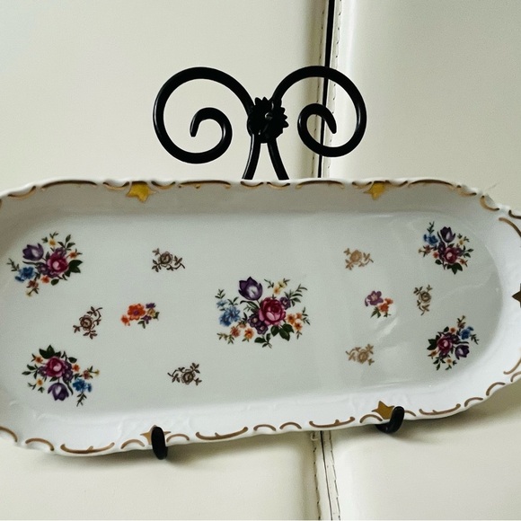 Vintage Porcelain Tray From German Democratic Republic 6/15 Inch - Picture 8 of 11